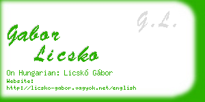 gabor licsko business card
