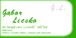 gabor licsko business card